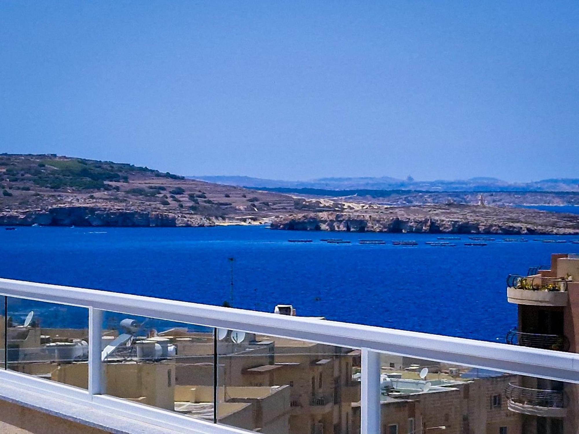 Ferienwohnung Sea View New Penthouse Terrace & Garage Parking St. Paul's Bay Exterior foto